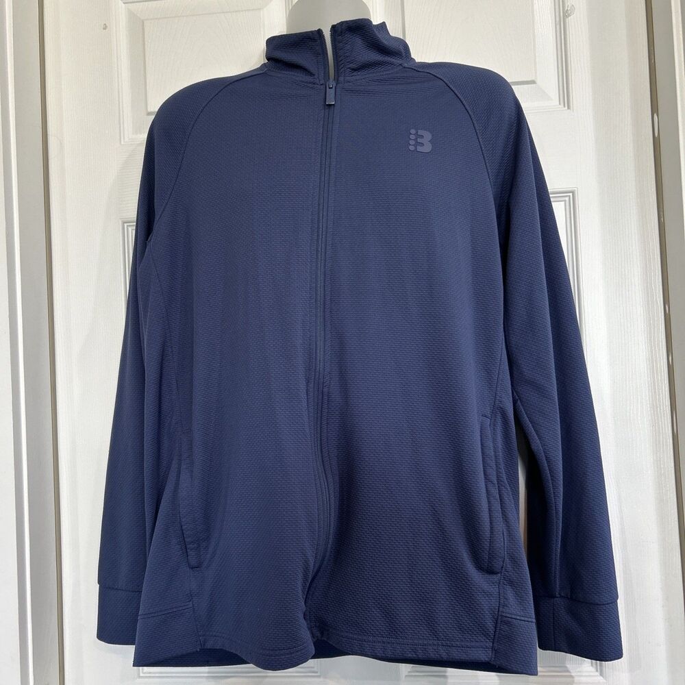 Bench Urbanwear Full Zip Jacket Men's L Blue Sports Pump Warm Up